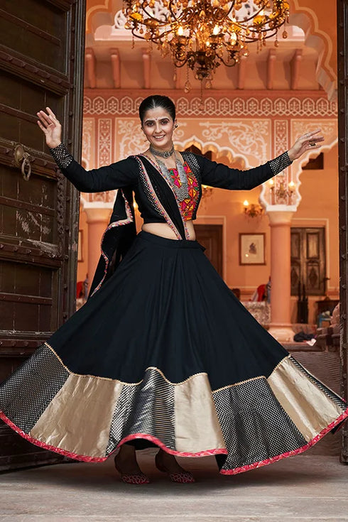 Shubhkala Most Beautiful Black Colour Chaniya Choli for this Navratri Season